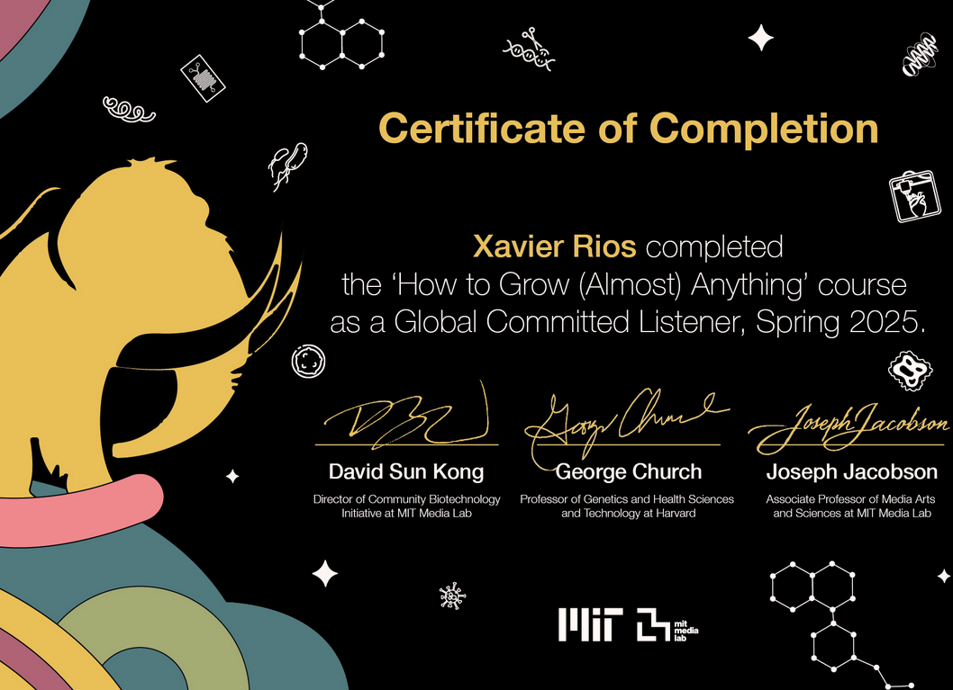 Certificado MIT Xavier Alexandro Rios Salinas